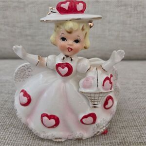 Vintage 1950's Replo Valentine Ceramic Lady Planter